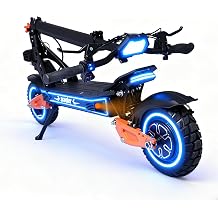 Off Road Electric Scooter for Adults, 2000W Motor, 40MPH 48V 21AH Battery, 11" All-Terrain Inflatable Tires, Heavy Duty E-Scooter with Dual Suspension & Disc Brake