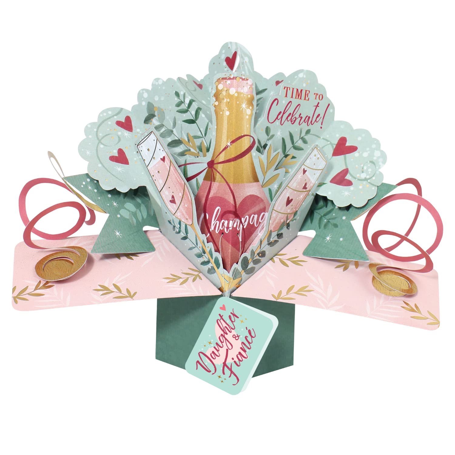 Pop Up Time To Celebrate Daughter & Fiance Greeting Card Suit Any Occasion POP203C20 — image 1