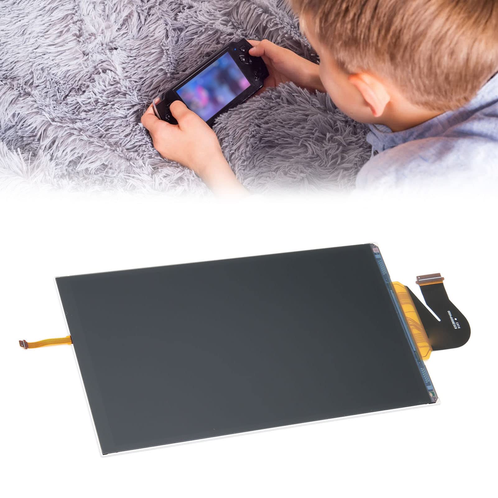 Dilwe Schermo Tattile LCD per Lite, Schermo di Ricambio Originale per Console di Gioco Lite Lite, Schermo LCD di Ricambio Inferiore Schermo Inferiore Superiore LCD
