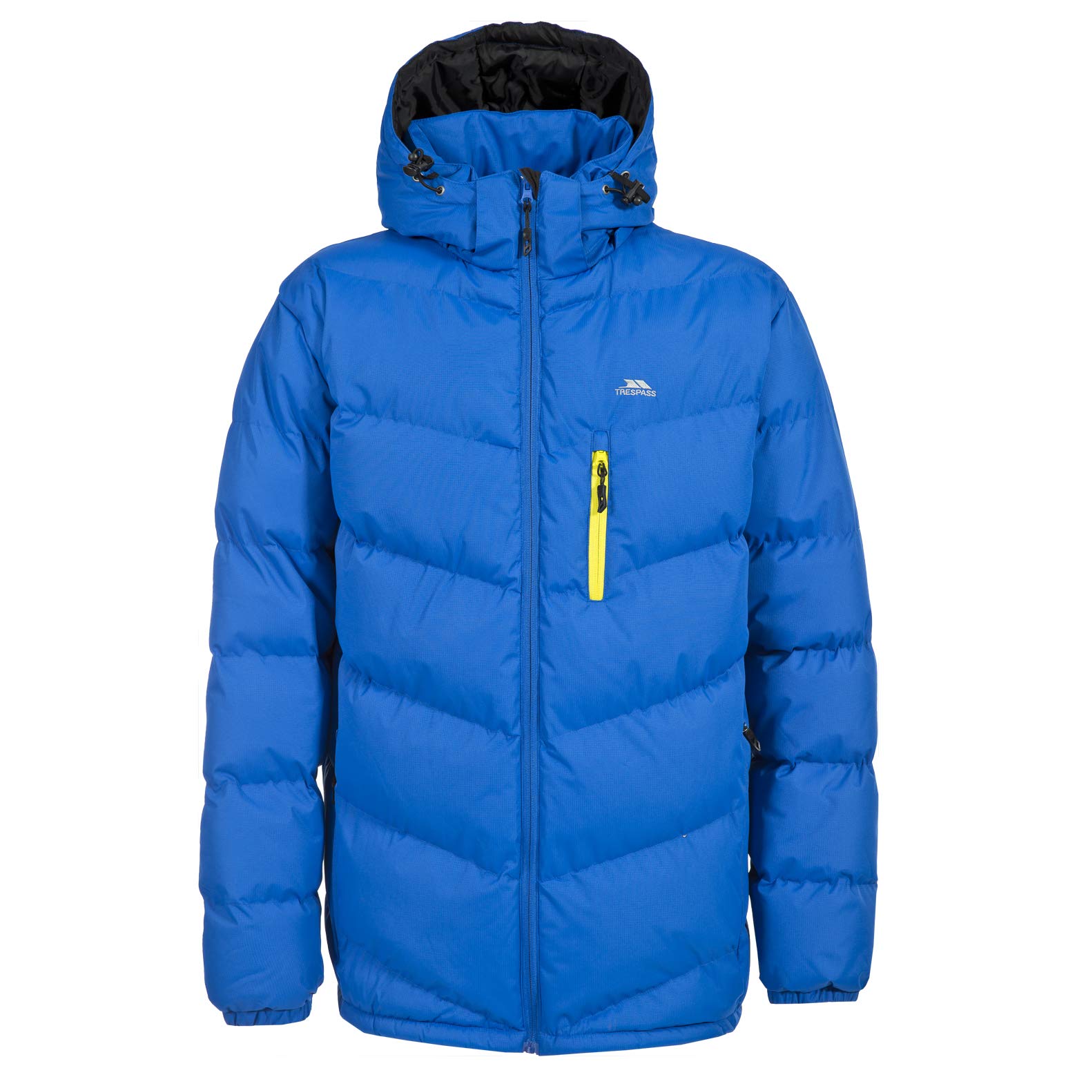 Trespass Men's Padded Jacket Blustery - Casual Winter Casual Jaket, Drawcord Hem, Adjustable Zip-Off Hood, Elasticated Cuffs, Low Profile Zips, Waterproof, Windproof