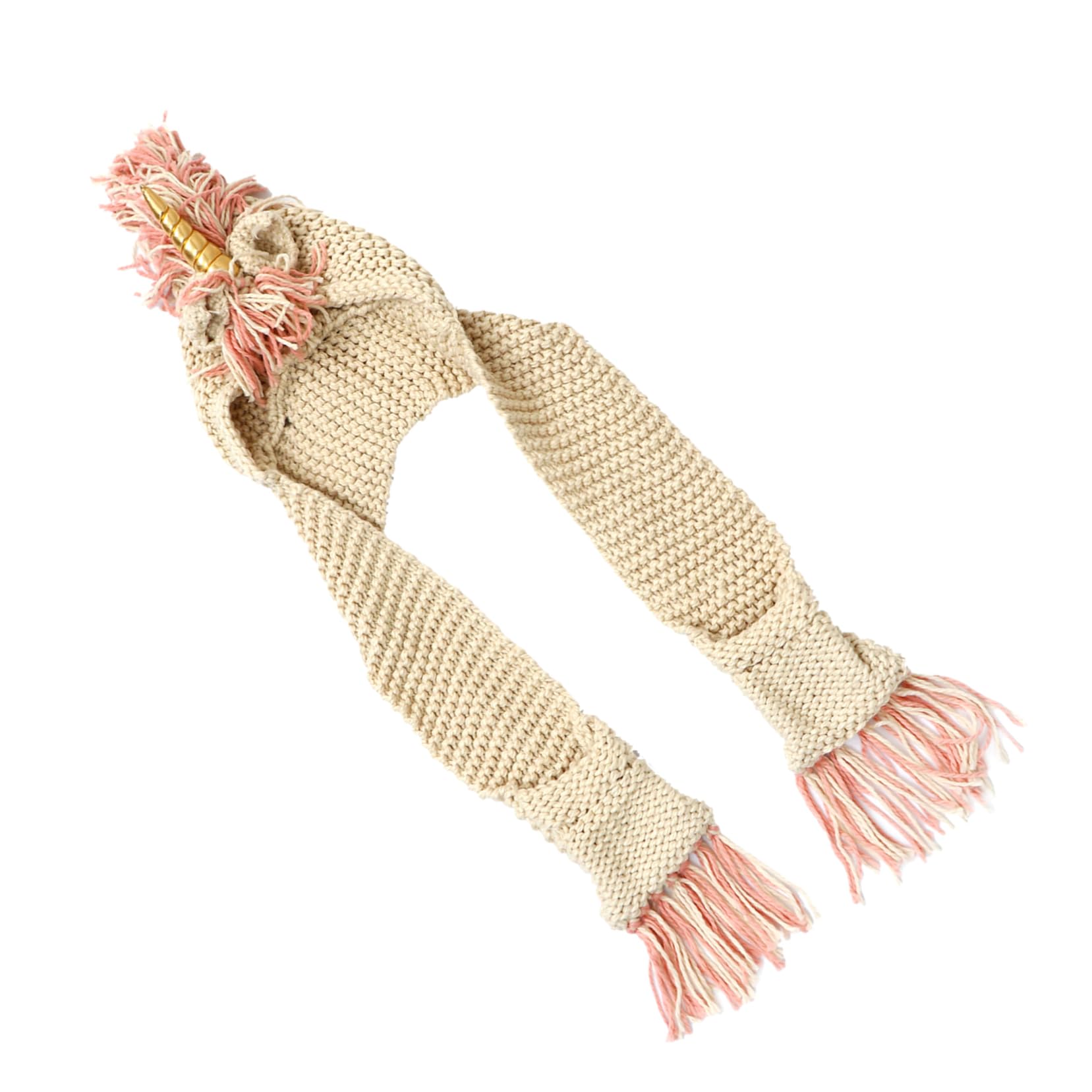 Homoyoyo Sombrero De Unicornio De Crochet para Niña Bolsillo para Bufanda Gorro De Invierno De Unicornio Gorro De Punto Hecho Mano Capucha