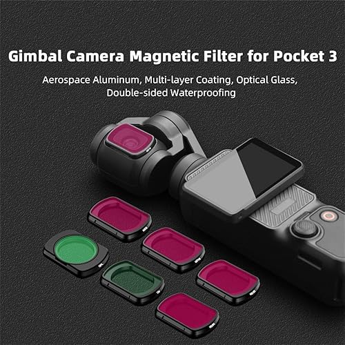 Miniatura 8 de Filtro Protección UV Lente CPL Polarizador ND Reducción de Luz Accesorios para DJI OSMO Pocket 3 (UV)