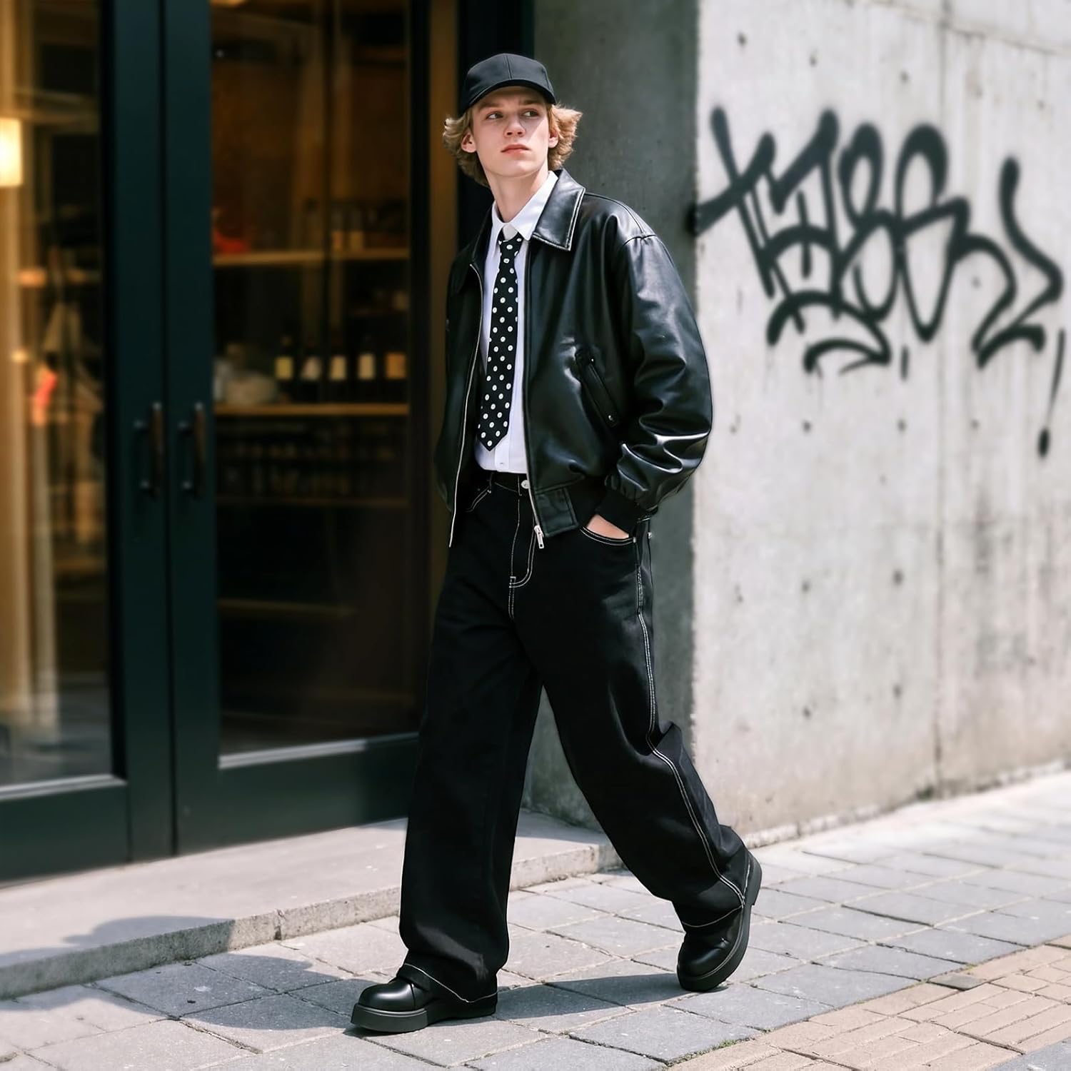 GINGTTO Mens Baggy Jeans Wide Leg Y2K Jeans Men Loose Fit Denim Pants - Image 6