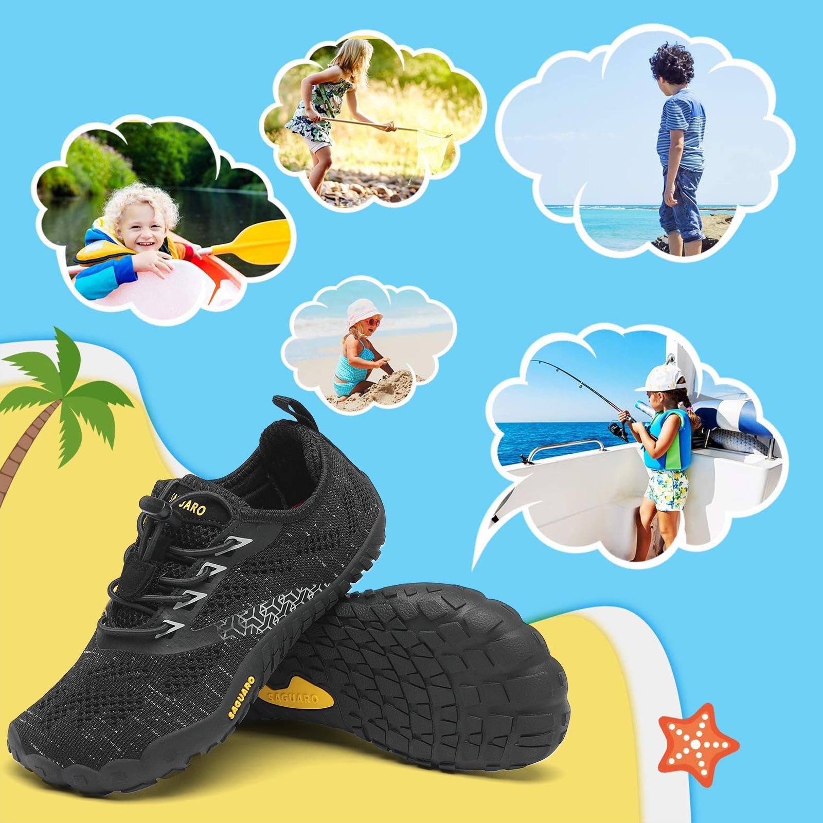 Saguaro Trailschuhe für Kinder, Mädchen, Sportschuhe, atmungsaktiv, rutschfest