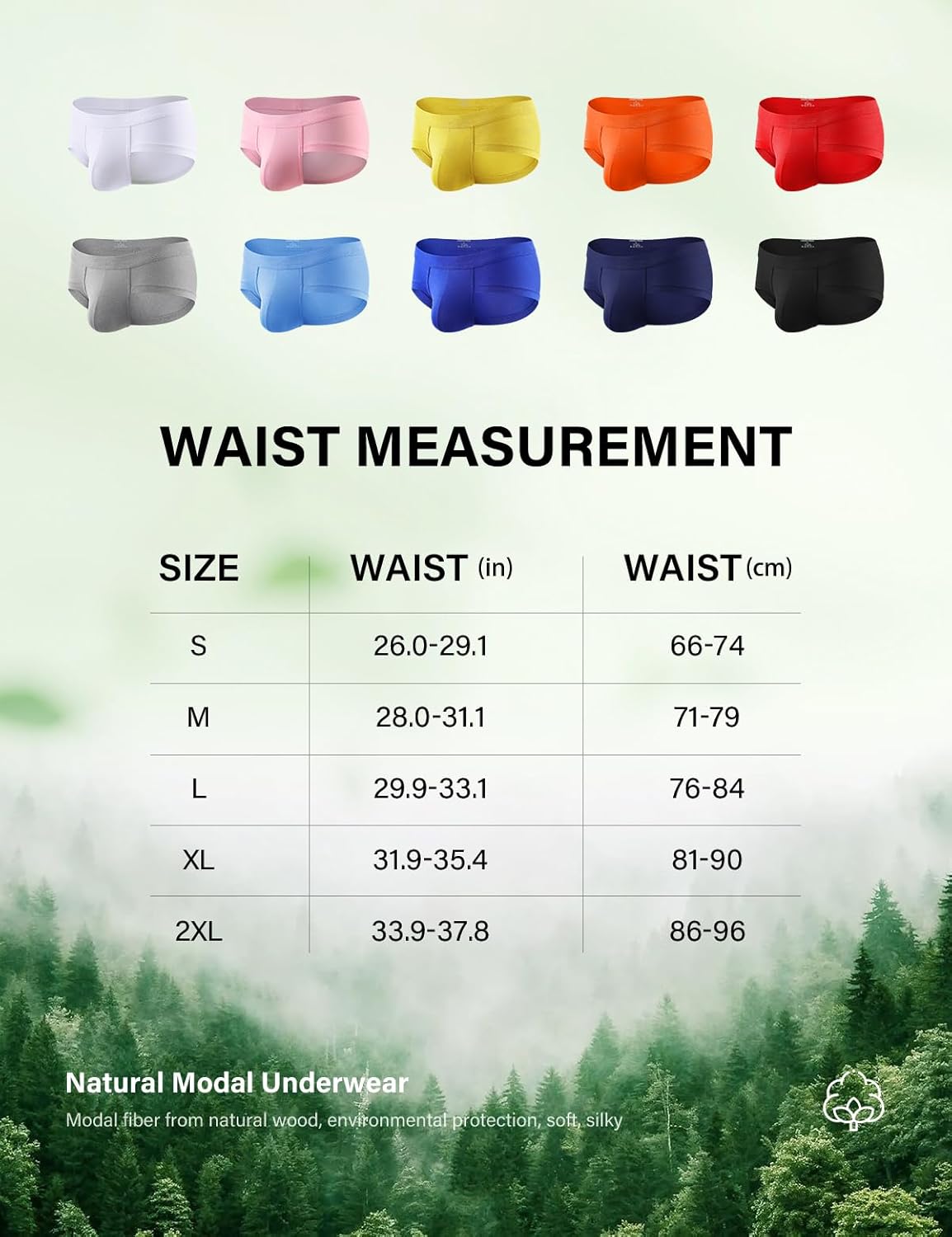 Men's Modal Underwear 4-Pack Soft & Breathable Briefs Sexy Comfort Daily Wear - Image 6