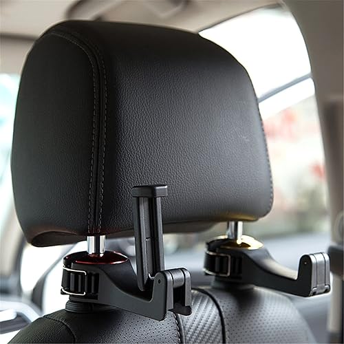 Miniatura 7 de Gancho de reposacabezas de coche con soporte para teléfono 2 en 1, percha para asiento trasero, organizador de ropa, bolso, accesorios, iPad y