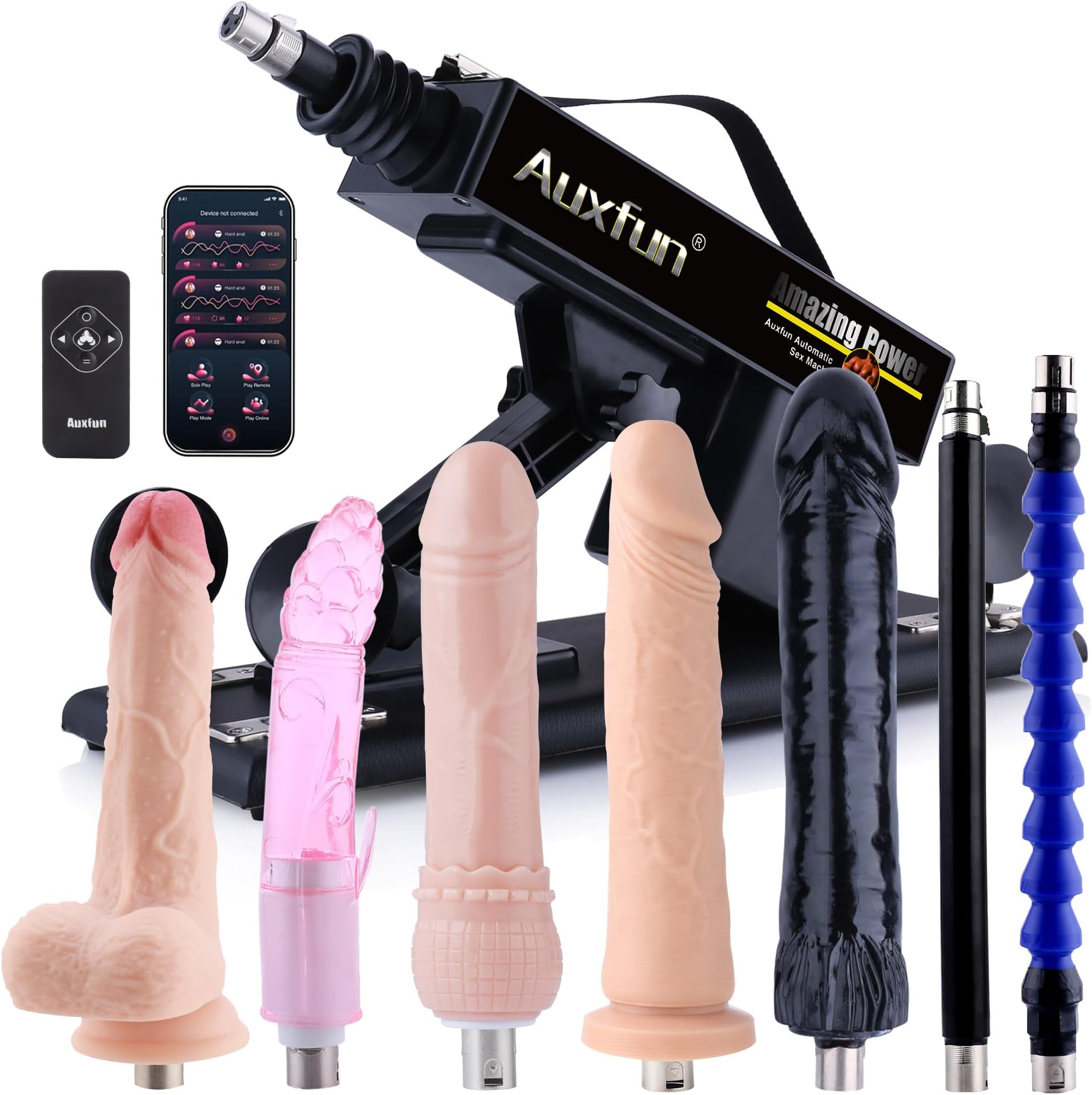 Automatic Sex Machine Love Machine with APP Controlled Thrusting Dildo Sex Toys for Men Women,Adjustable Adult Masturbation Machine with 8 Attachments for 3XLR Connector