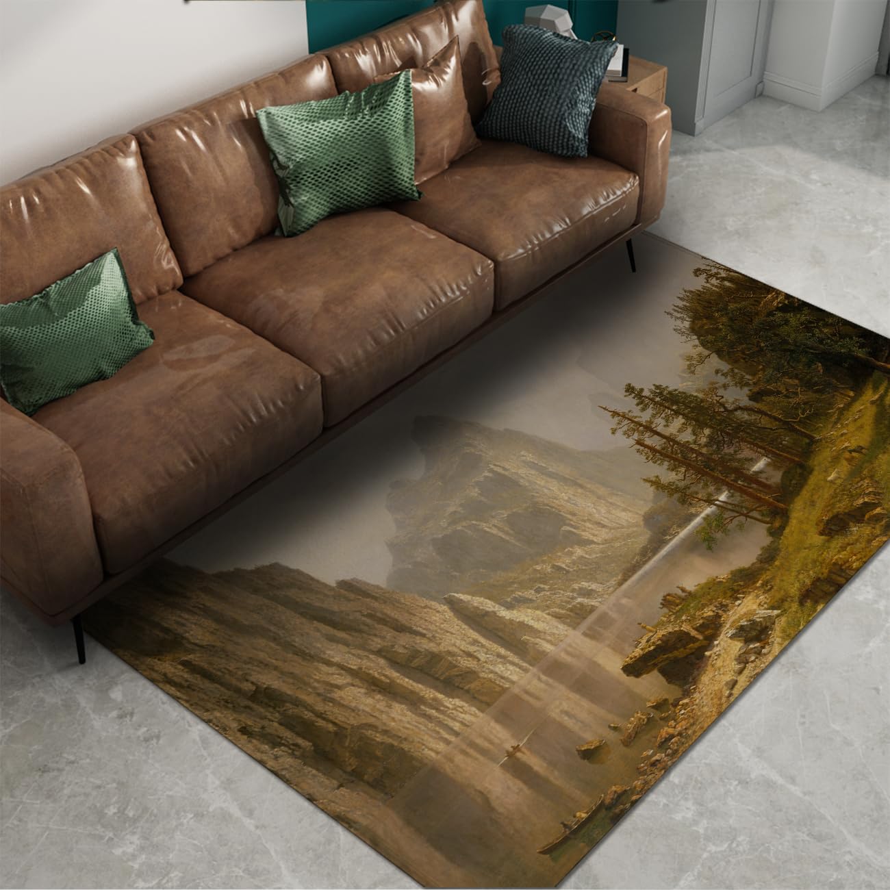 Tapis de salon antidérapant et lavable 200x300cm pour chambre