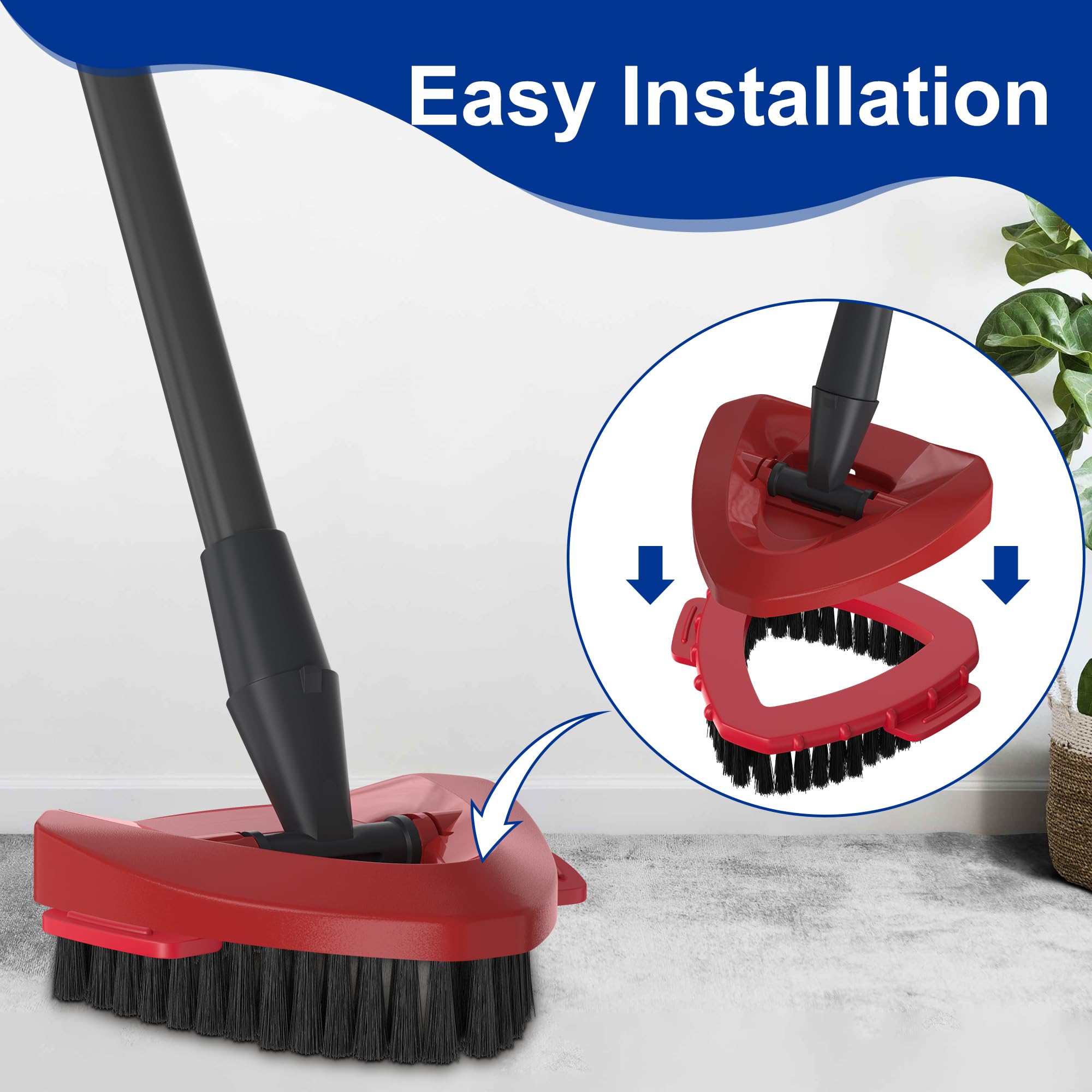 Replacement Scrub Brush For O-Cedar Mop - Hard Bristle Cleaning Head For Floors & Tubs