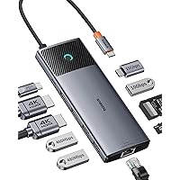 Baseus Docking Station Dual Monitor,10 Gbps 10 in 1 Docking Station con 2 HDMI Single 4K @120Hz