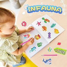 Labeol Diamond Art Kits for Kids Boys and Girls Ages 6-8-10-12 Easy to DIY Creative Diamond Art Sticker Craft by Numbers Kits for Kids and Adult Beginners (Jungle Animals)