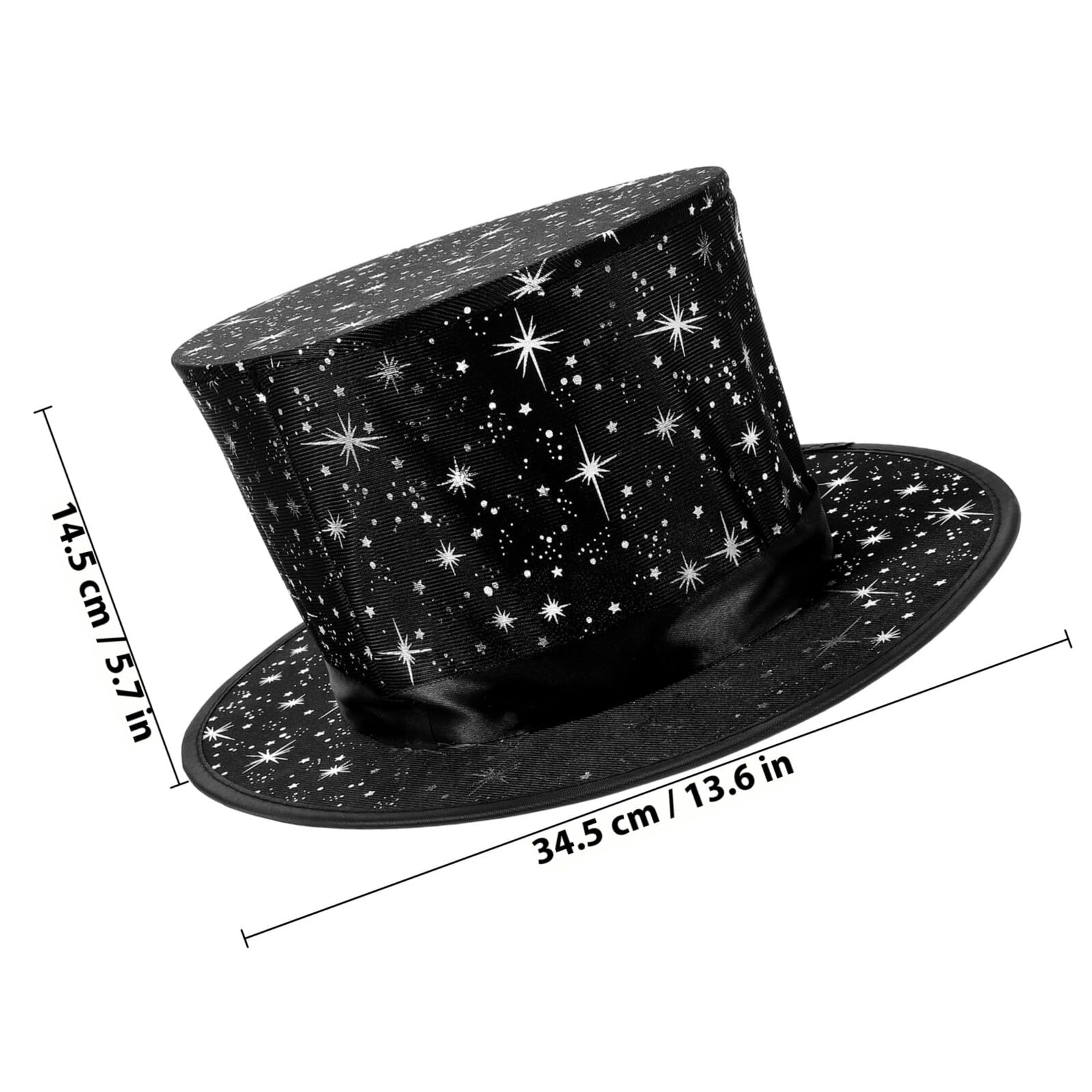 iplusmile Cappello Magico Pieghevole con Stella Piccolo Cappello da Mago per Performance e Feste Halloween Accessorio Costume Carnevale Maghi