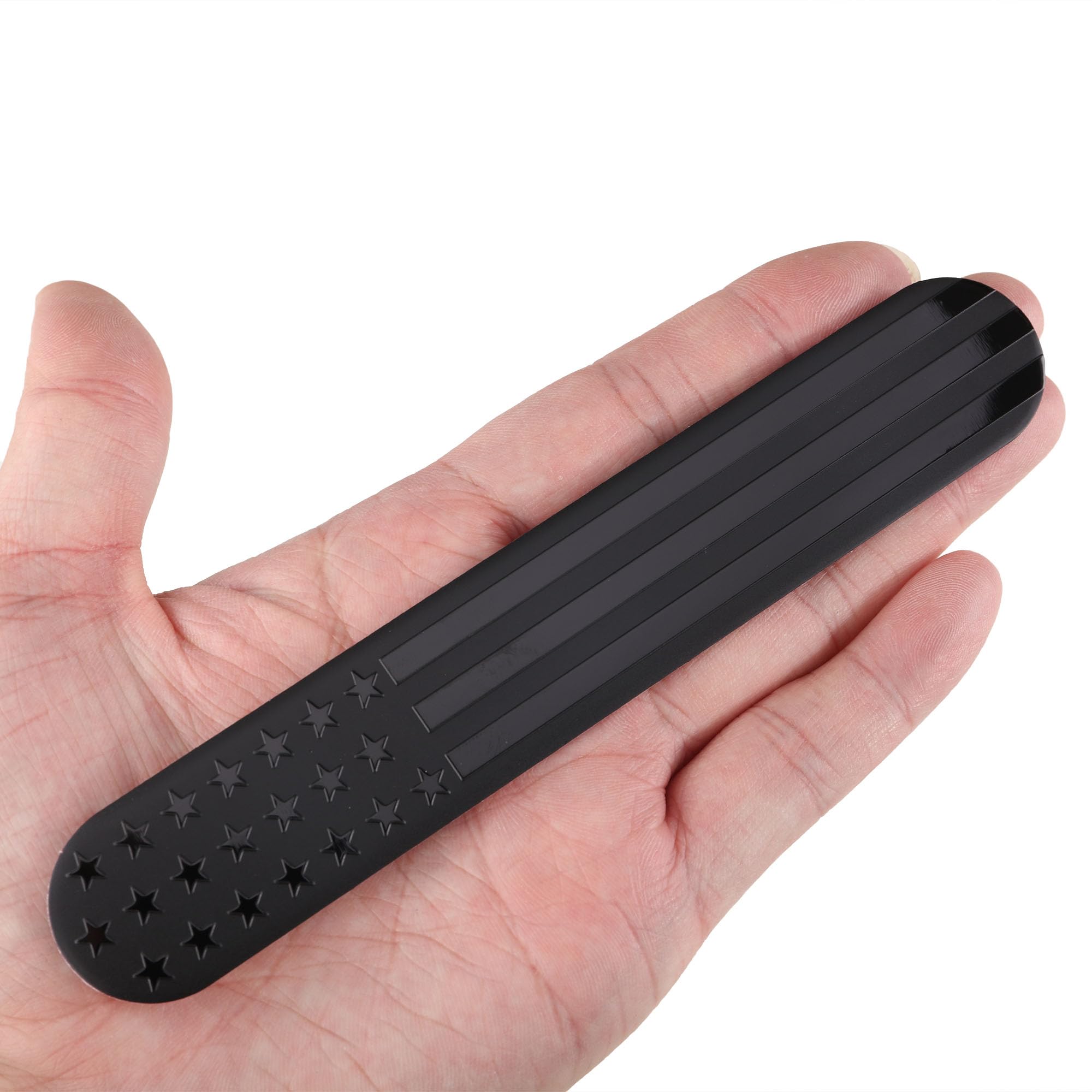 2PCS 6 02 x 0 98 Black American Metal Flag Auto Fender Emblem USA Flag Decal Car Stickers — view 5