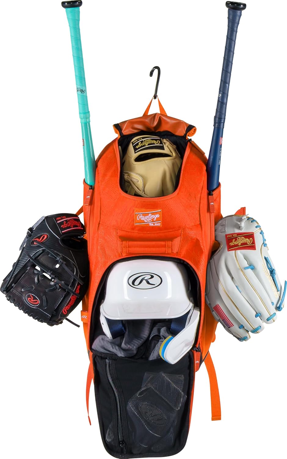 Rawlings | FRANCHISE 2.0 Player's Backpack | Baseball/Softball | Rec/Travel | Multiple Styles | Baseball/Softball, Rec/Travel