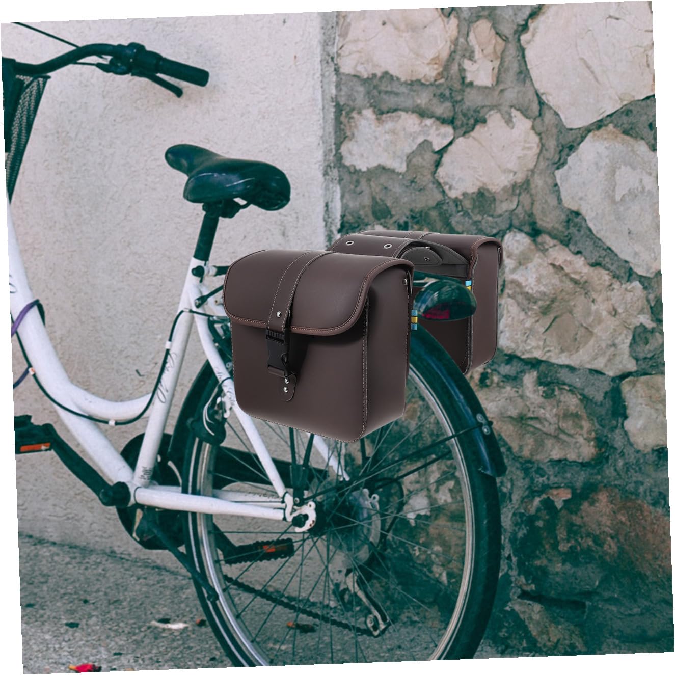 Ciieeo Sacoche de Selle Moto à Outils Sacoche Latérale Résistante de Selle Vintage Grande Capacité