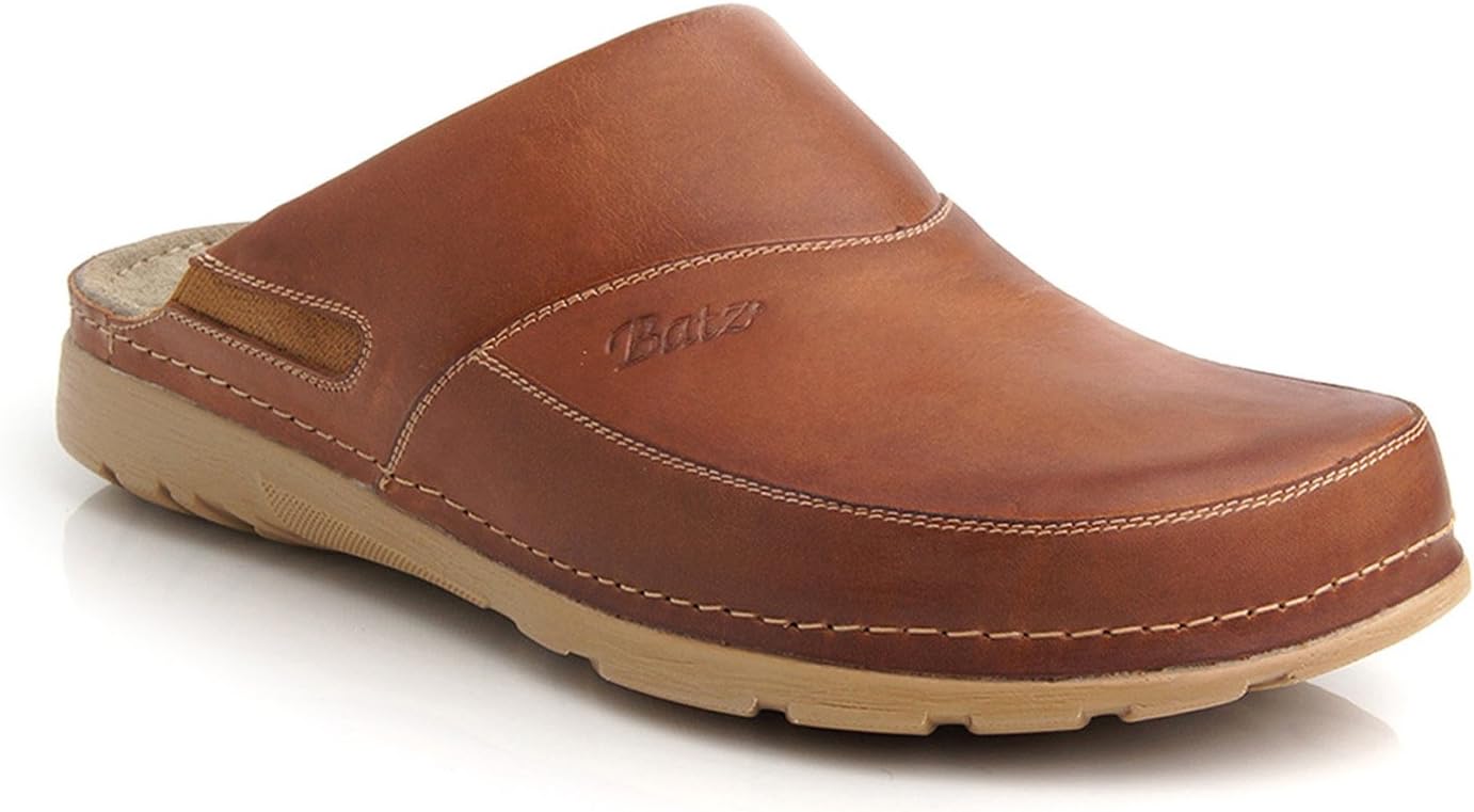 Peter Leather Mens Slip-on Clogs Mules