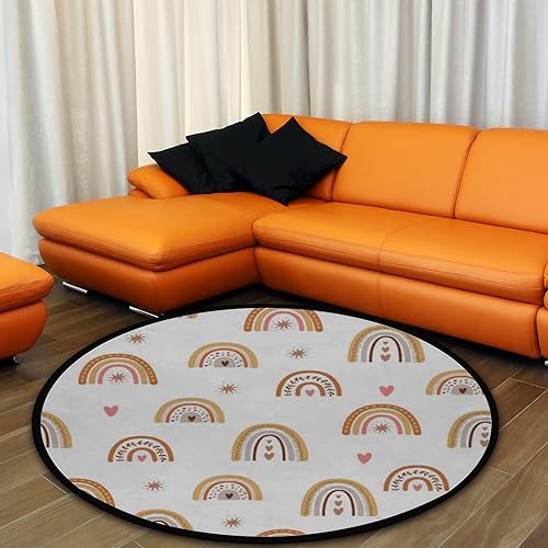 Miniatura 4 de Hapuxt Alfombras redondas de 36.2 pulgadas para interiores, ultra suaves, súper absorción de agua, cómodas alfombras de entrada para sala de estar,