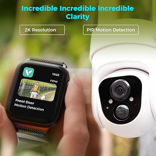 Miniatura 11 de Cámara de seguridad solar inalámbrica Vicohome 2CQ4 2K AI para exteriores, cámara alimentada por batería, visión nocturna a color, audio