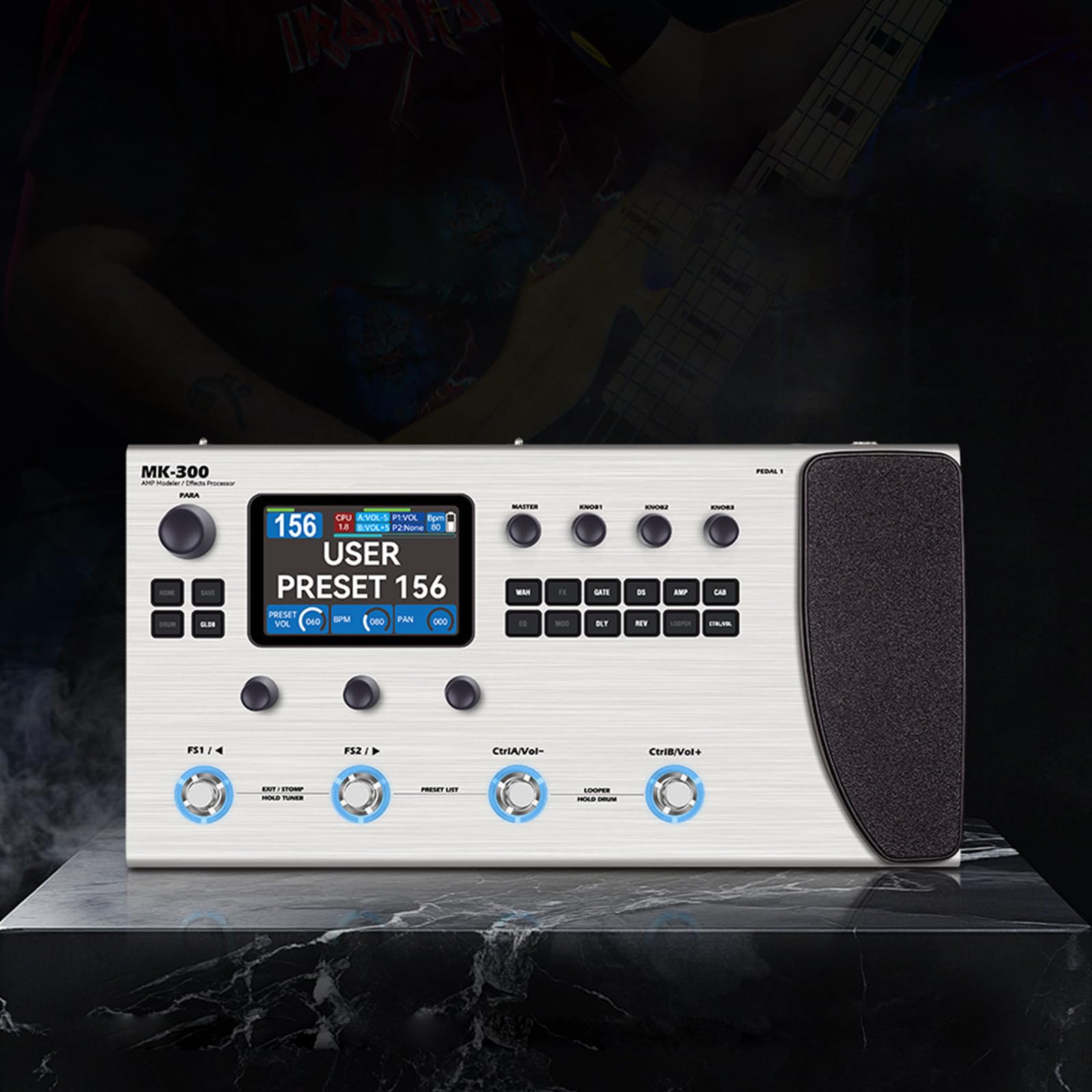 Amazon.co.jp: MK300 ギターエフェクター ニューラルモデリング マルチ