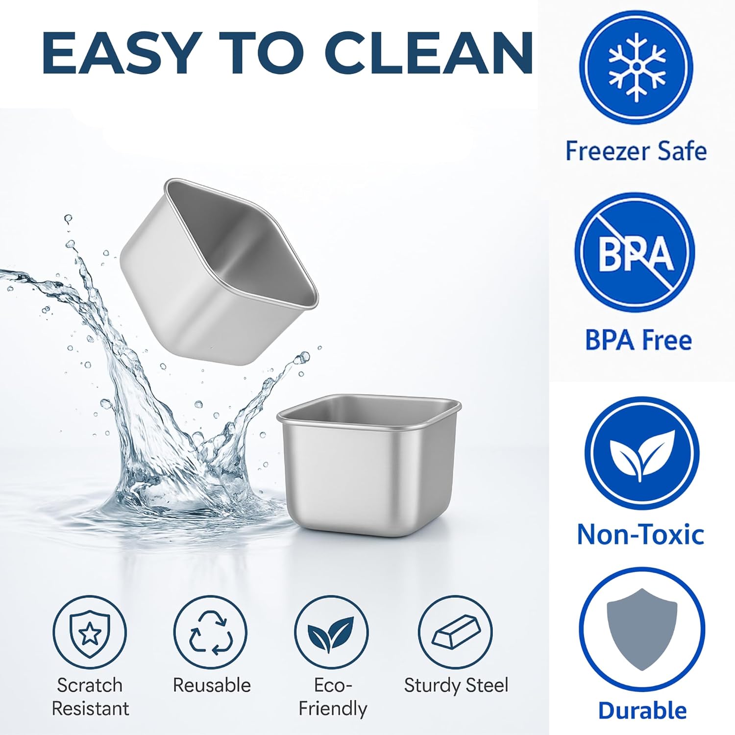 6-Pack 6oz Stainless Steel Snack Containers,Easy Open Leak-Proof Food Storage with Silicone Lids, Stackable Metal Lunch Box,Small Snacks Containers Portable Travel & Picnic, Fruit-Designed Lid - Image 5