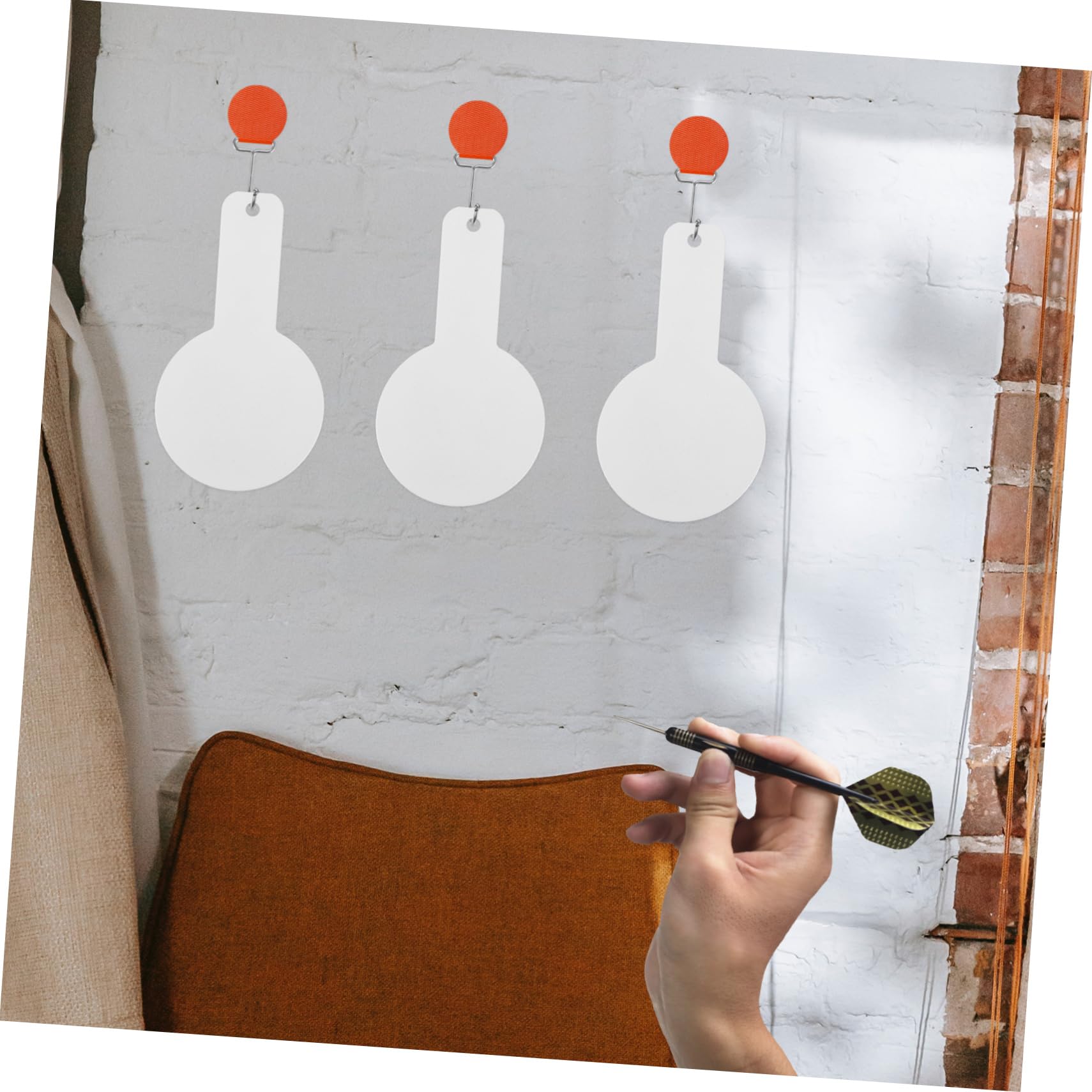 TOYANDONA 4sets Small Iron Targets for Shooting Practice Archery Training Easy to Hang Shooting Range Accessories 5pcs*4