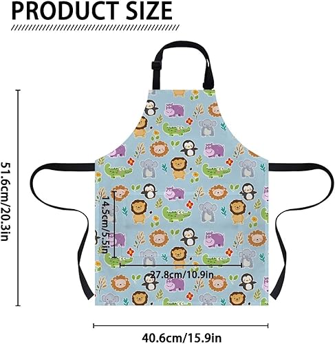 Miniatura 7 de Delantales para niños y niñas, delantales de pintura con bolsillo, delantales de cocina de 3 a 8 años