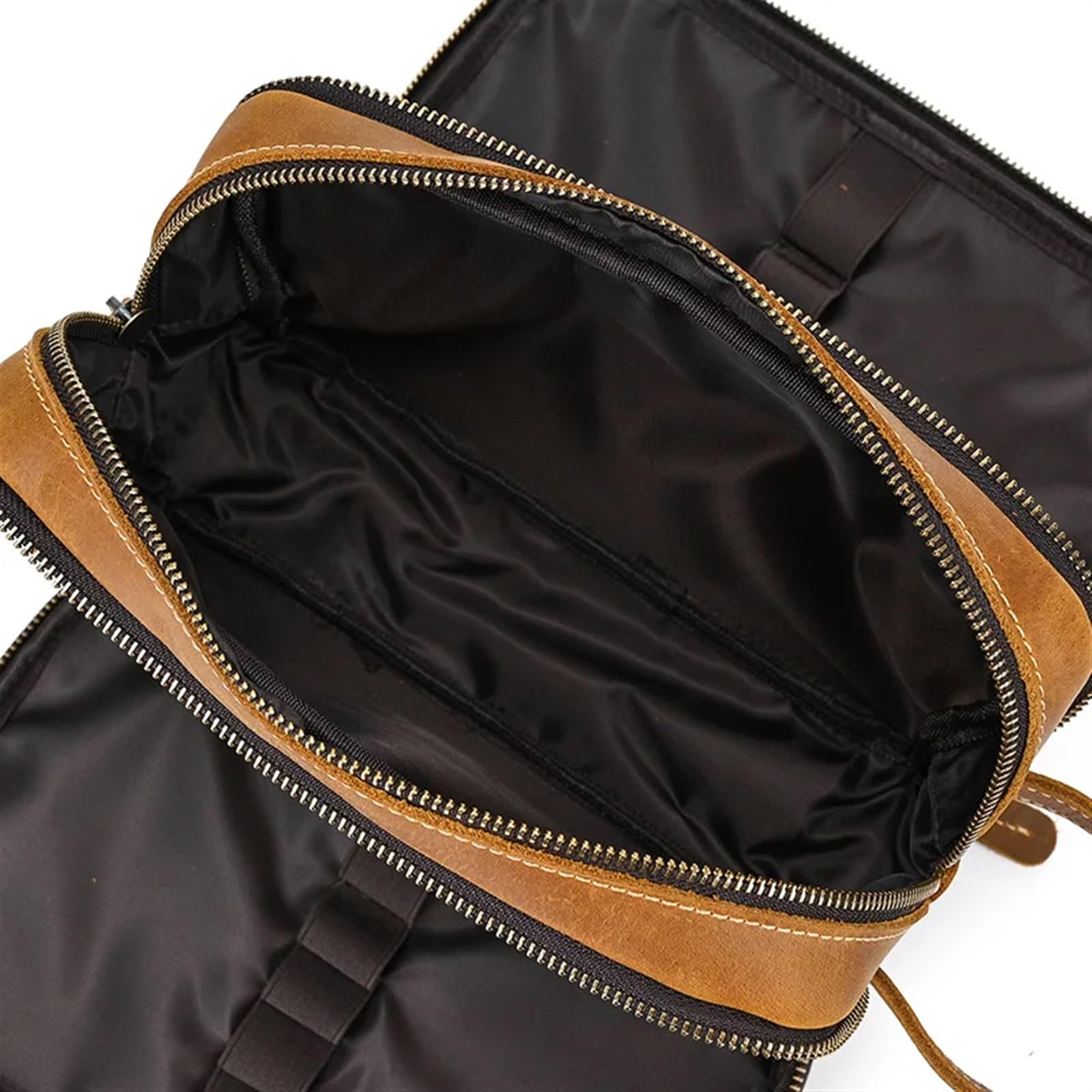 Borsa Trucco Professionale Borsa for cosmetici Custodia for doccia portatile for trucco da uomo in vera pelle viaggio impermeabile per viaggio trucco organizzazione beauty(Red(30CM))