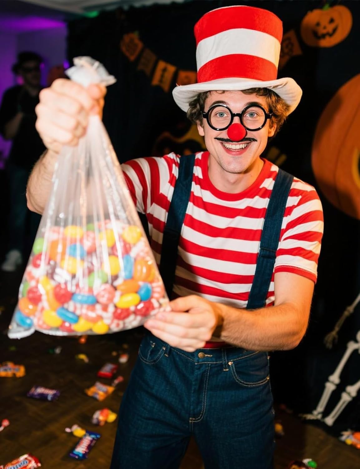 Funny World Men's Casual Cotton Striped T-Shirts Short Sleeve Crewneck Basic Tee - Image 3