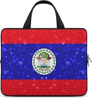 Glittering Heart Belize Laptop Bag Laptop Case Computer Messenger Bag with Adjustable Shoulder Strap