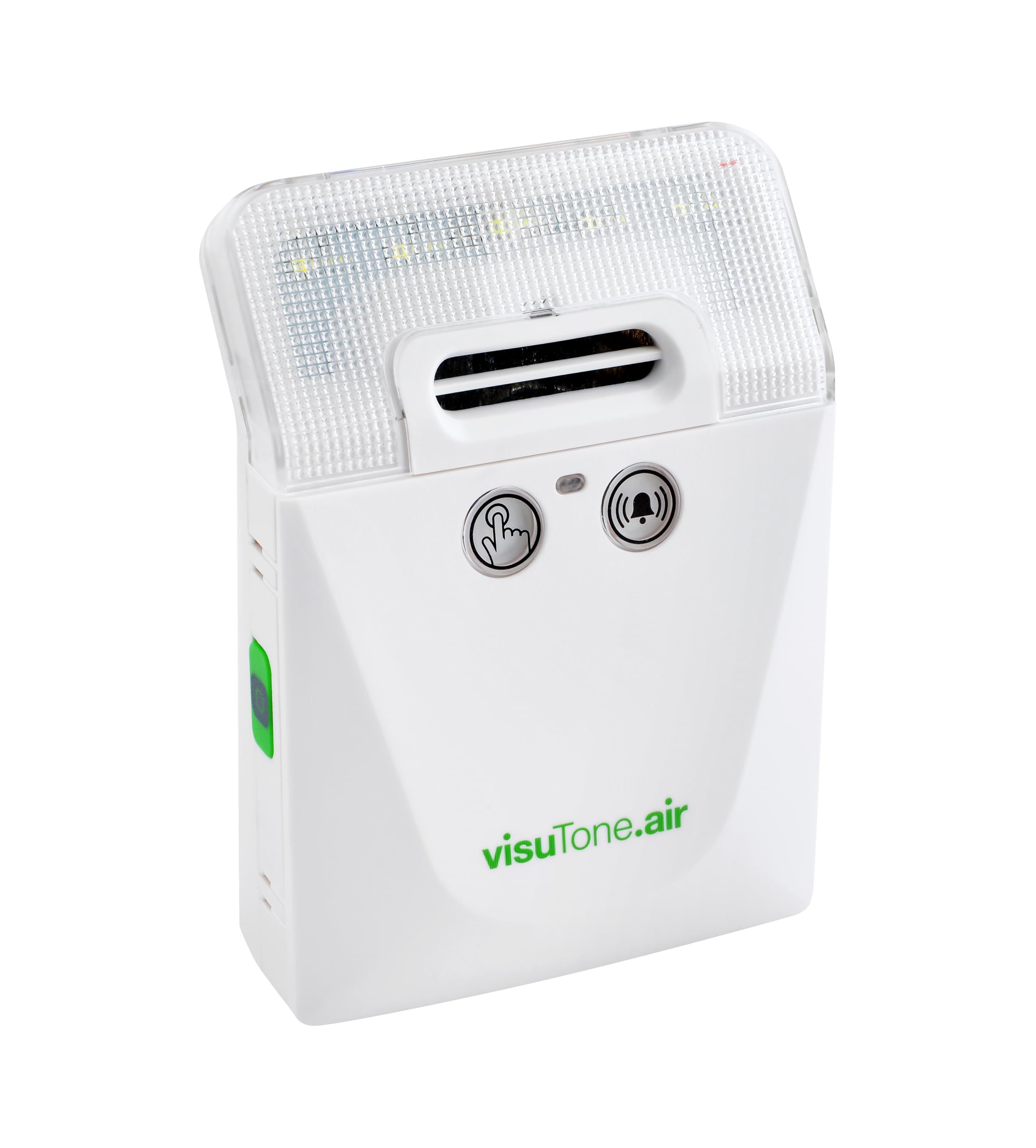Humantechnik visuTone air Funk-Lichtklingel mit Akustiksensor und lautem Ton für Schwerhörige
