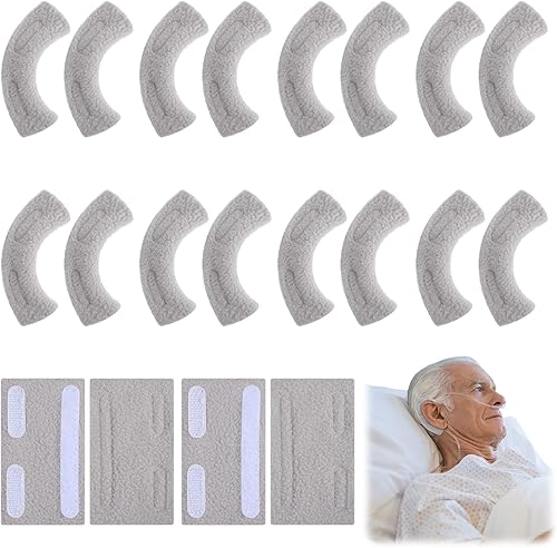 Miniatura 8 de 20 cojines para las orejas de la cánula nasal, almohadillas de oxígeno suaves para los oídos, cojín de tubo de oxígeno, fundas de oxígeno cómodas