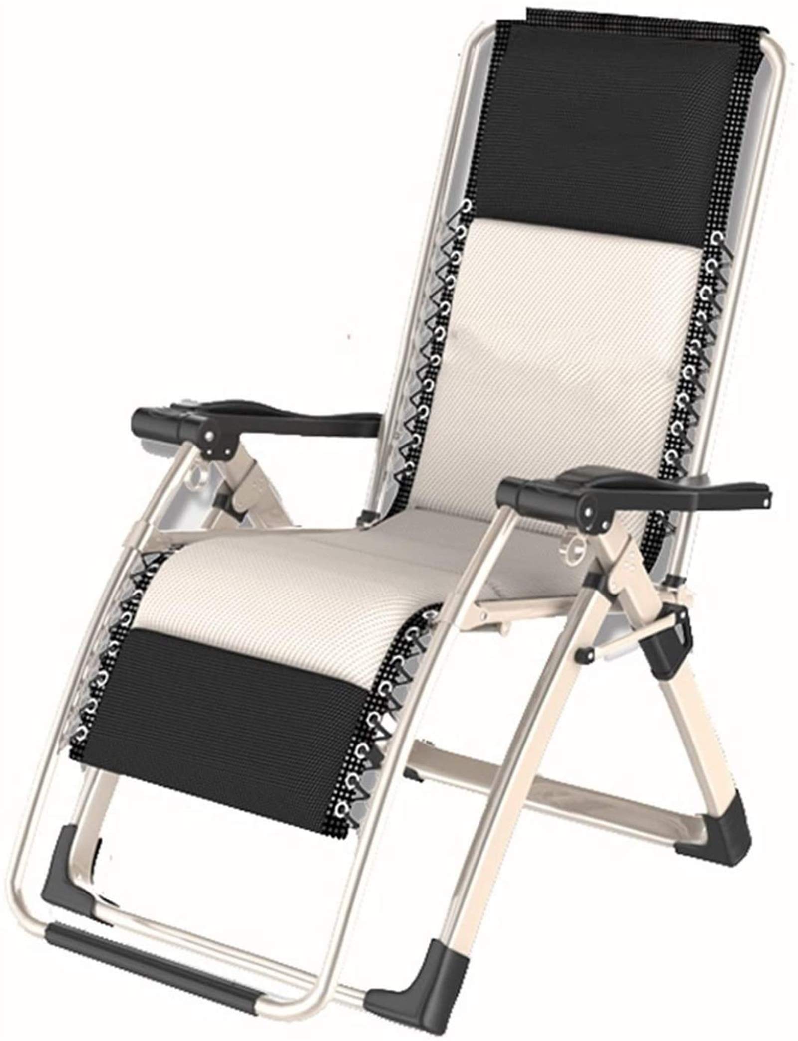 Chaise longue de jardin inclinable avec appui-tête et charge max 200 kg