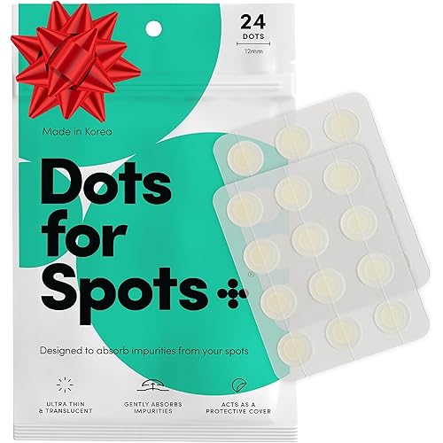 Dots for Spots Pimple Patches For Face - Stocking Stuffers - Fast Acting, Translucent Hydrocolloid Zit Patches that Unclog Pores Korean Skin Care - Vegan, Cruelty Free - (24 count)