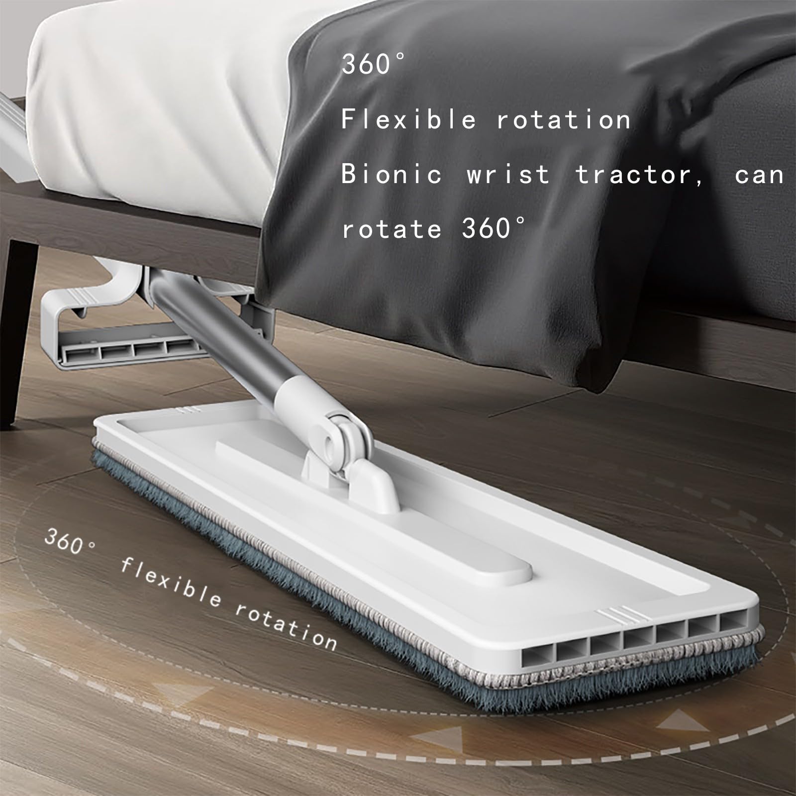 Fregona de piso: fácil de usar con almohadillas de microfibra lavables a máquina para el hogar, la cocina y varios tipos de suelos