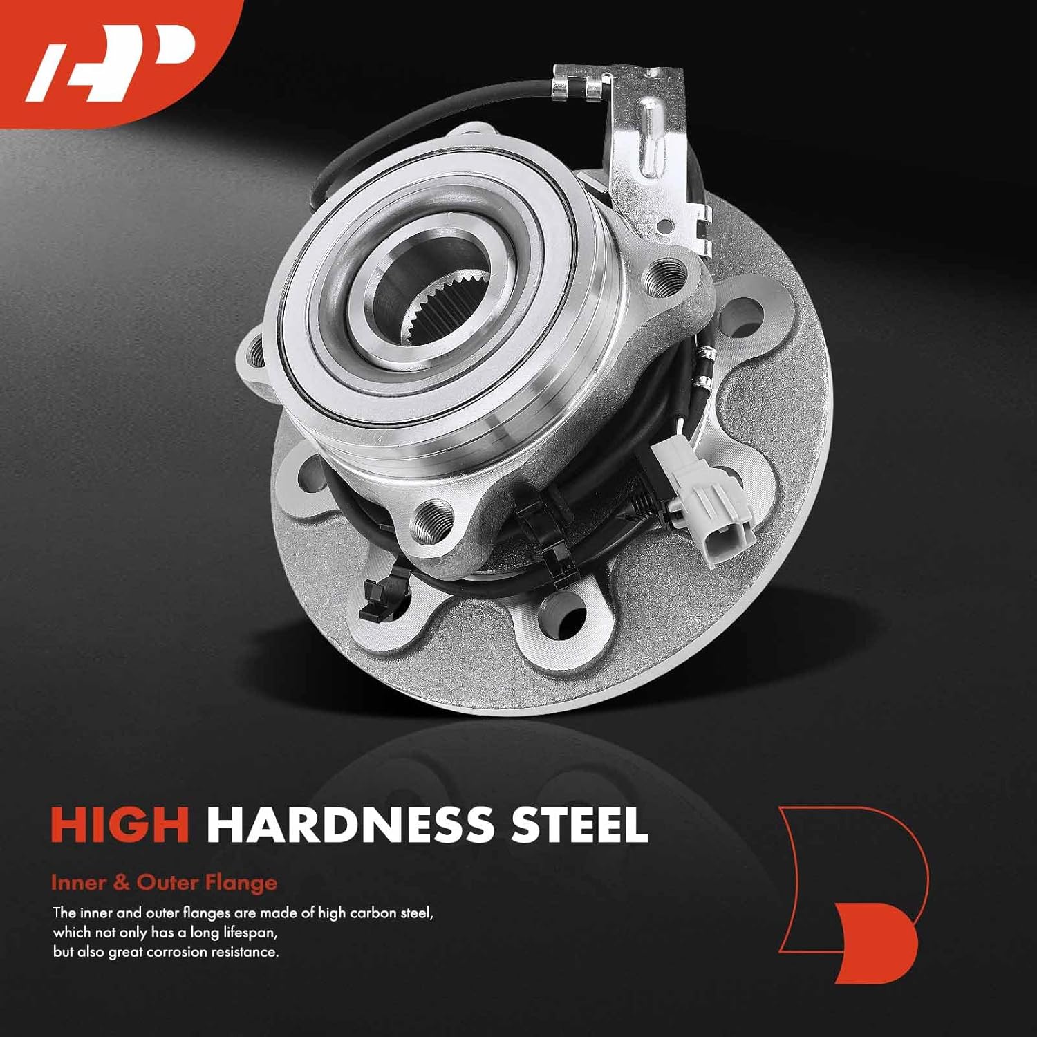 A-Premium Front Left Wheel Bearing and Hub Assembly with ABS Compatible with Dodge Ram 2500 1998-1999, 4WD & 4-Wheel ABS Only