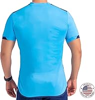 Vista 48 de Camiseta deportiva SOL Athletic para hombre, refrescante, transpirable, cómoda Dorado/Negro