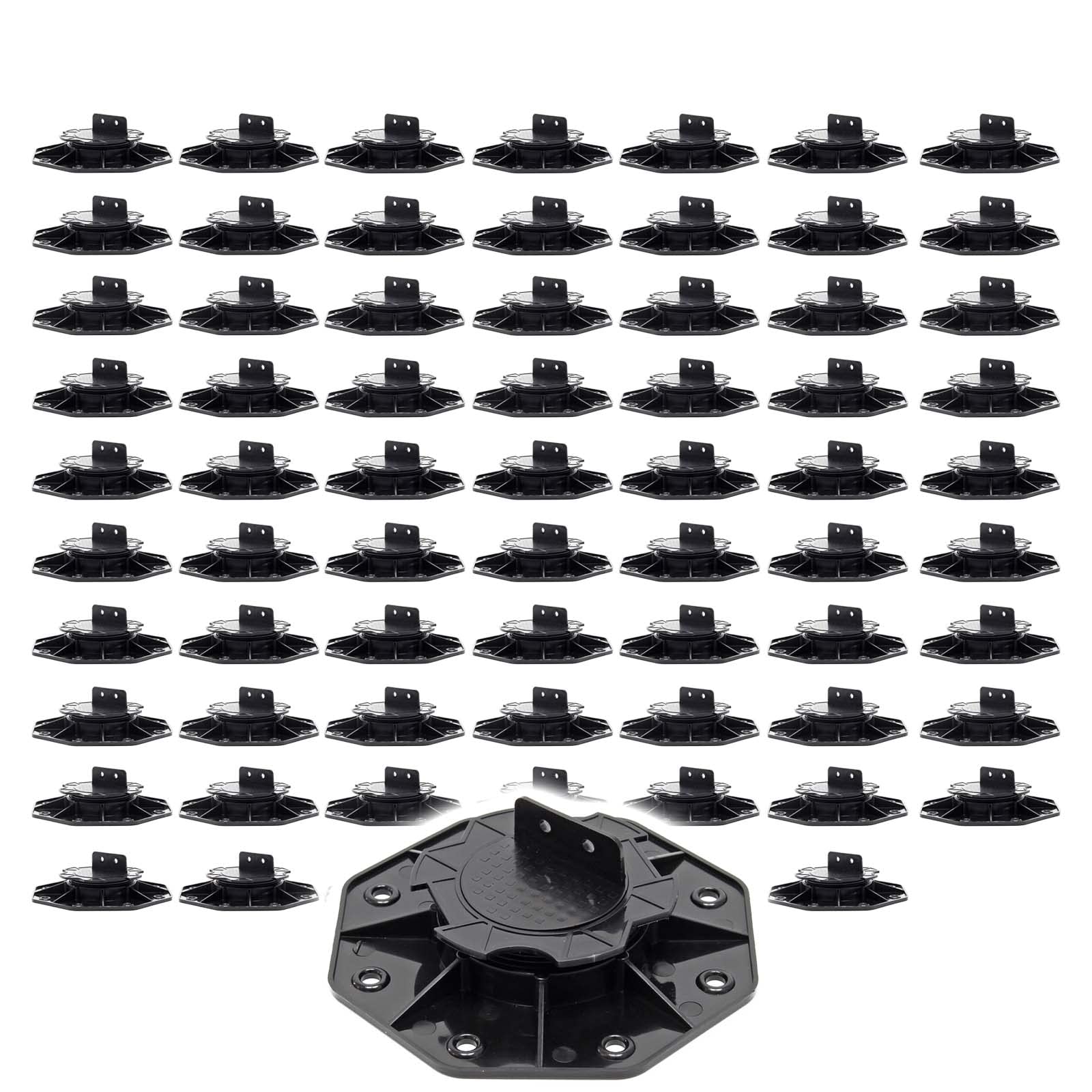 XPOtool Juego de 70 bases regulables para terraza carga máxima 2700kg ajustable en altura 18-25 mm