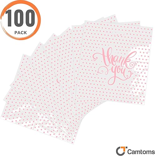 Miniatura 3 de Camtoms Bolsas de agradecimiento para negocios  Bolsas de plástico con asas  Bolsas de compras de plástico para pequeñas empresas  Pequeñas bolsas