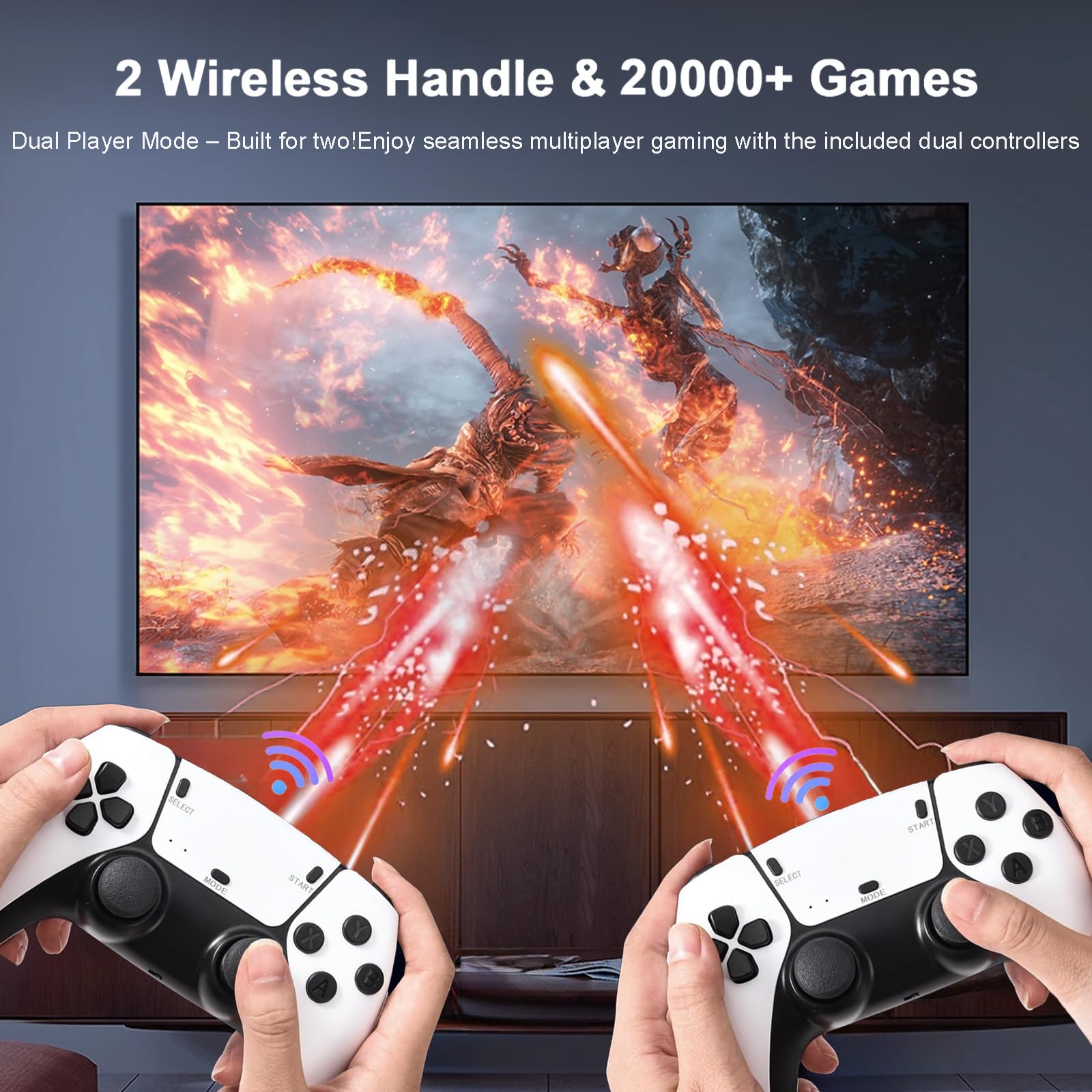 M15 Retro Gaming Konsole, Retro Spielekonsole, Game Stick, 4K HD Re-TRO Gam-ing Konsole, Tragbare Video Simulator Gaming Kon-Sole, Integrierte 20.000+ Klassische Spiele