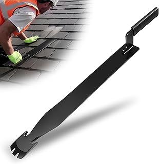 22" Shingle Slater Ripper with Claw Nail Puller End, High Quality Metal Roof Shingle Removal Tool with Bow-Type Rubbe Handles, Roofing Tools Roof Shingle Nail Puller