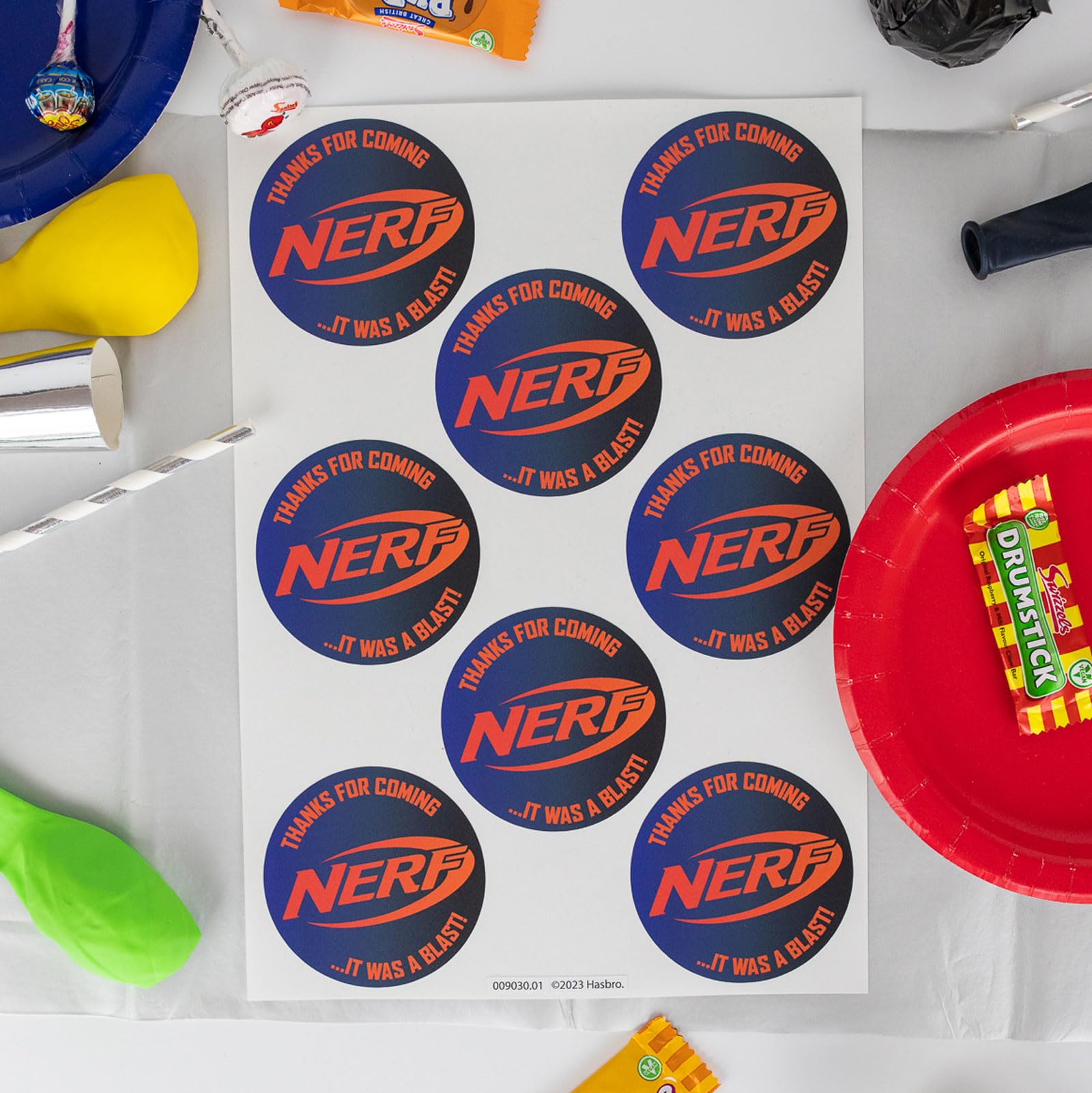 Stickerscape Nerf Party Pack - Official Labels for Bags, Favours & More!