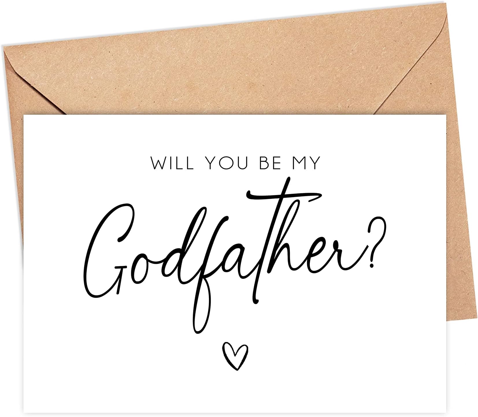 Simple Will You Be My Godfather Card - God Father Proposal Gifts - Greeting Card