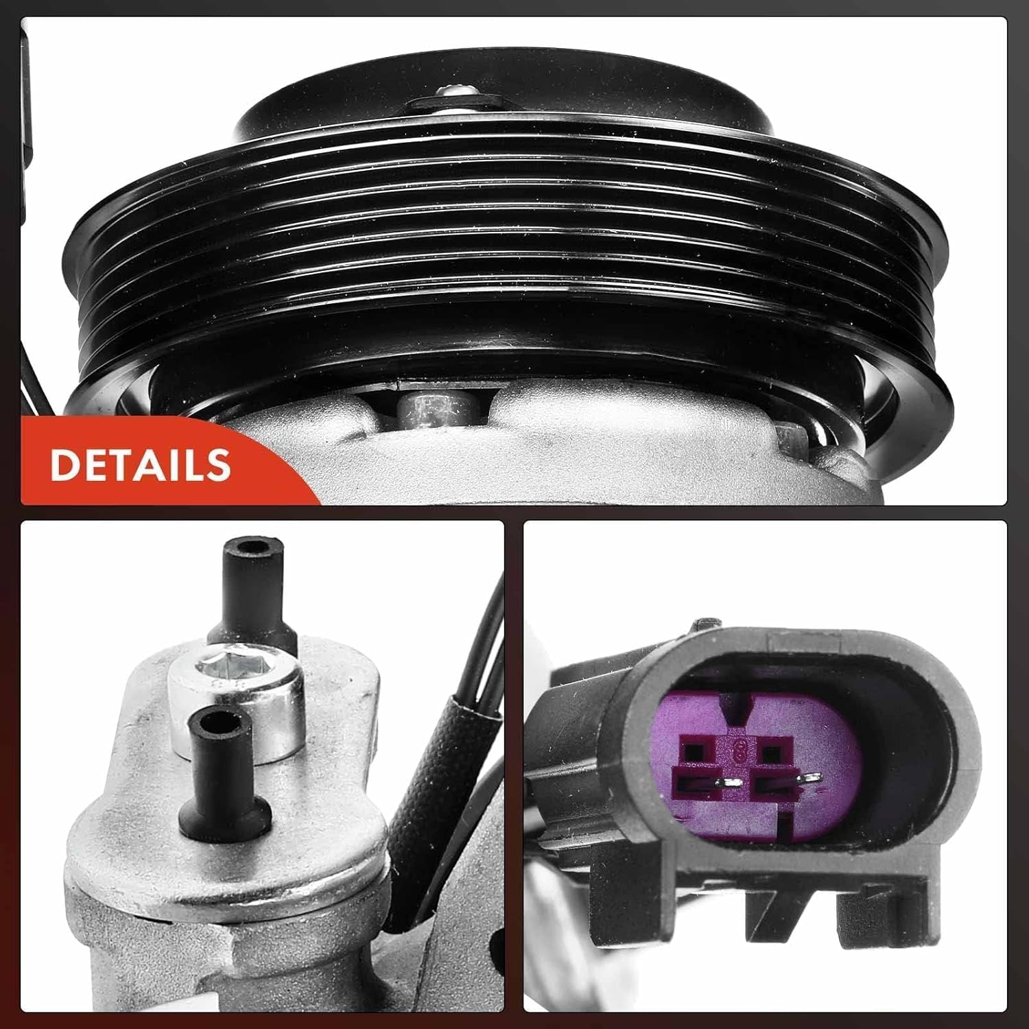A-Premium Air Conditioner AC Compressor with Clutch Compatible with Ford Fusion 2006-2012, Lincoln MKZ 2010, Zephyr 2006, Mercury Milan 2006-2011, 5" Diameter Pulley