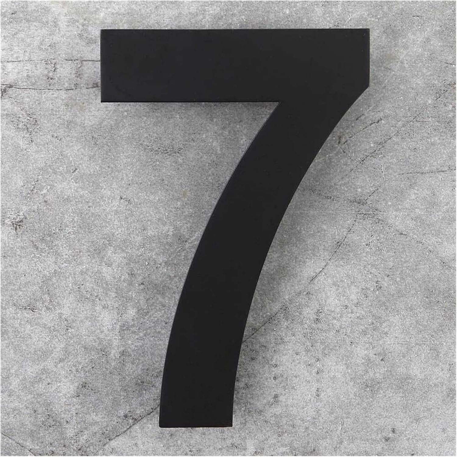 House Number 10 Inch Floating House Numbers Door Sign Mounted Stainless Steel 18-8 Matte Black Digital (Color : Number 2) (Number 7)