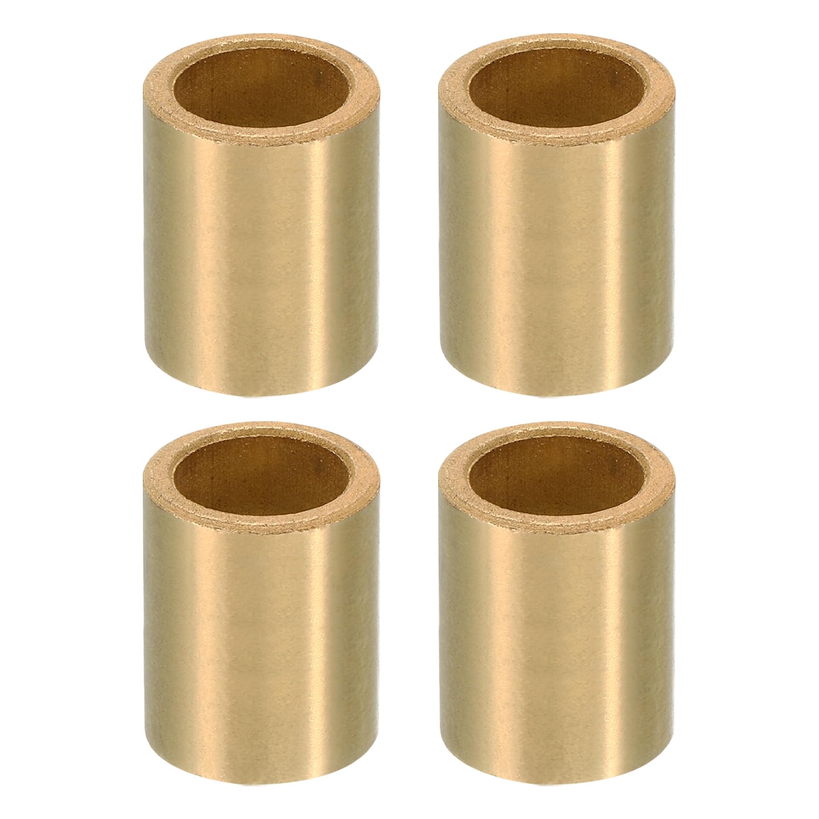 PATIKIL M16 Brass Spacers, 4 Pcs Metal Spacer Brass 16mm ID x 22mm OD x 28mm L Brass Spacers Screw Standoff for 5/8 Inch or M16 Screw