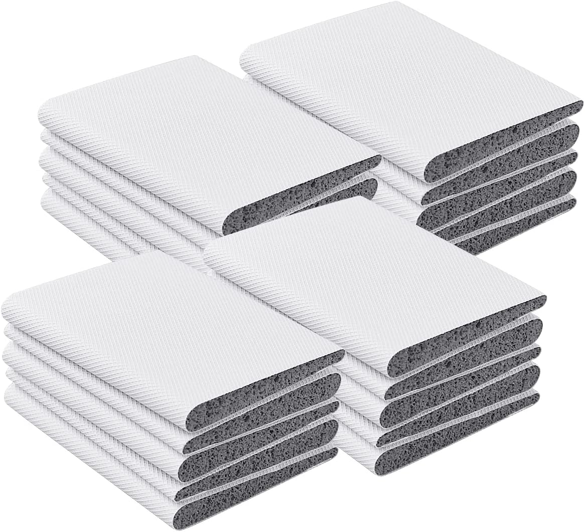 30Pcs Door Corner Seals Exterior Self-Adhesive Door Frame Seal Corner Foam Door Frame Seal Draft Stopper Corner Seal Pads with Adhesive for Isolation of Noise and Weather Stripping (White)