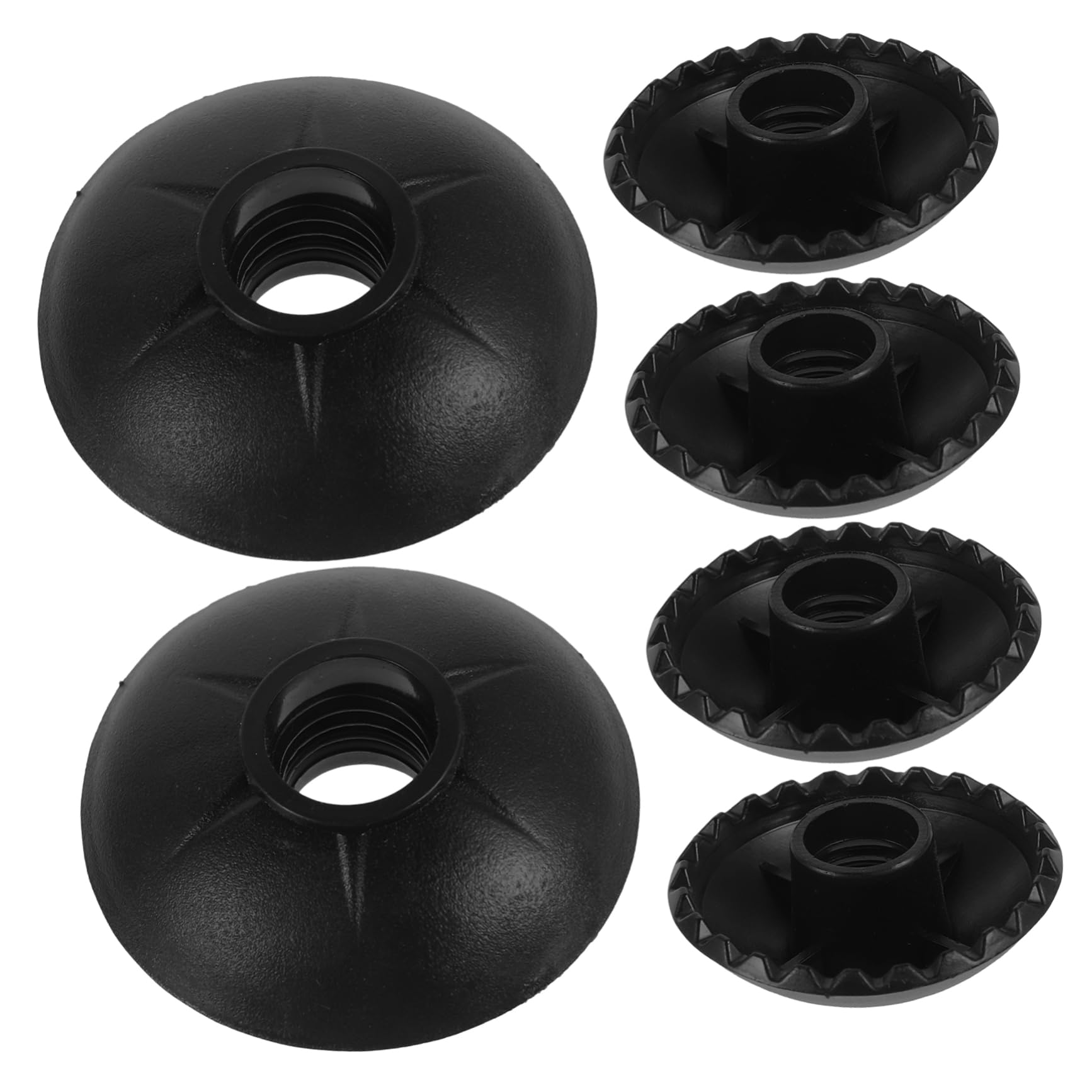 Garneck 6Pcs Outdoor Hiking Stick Foot Pads Durable Non Skid Crutch Tips for Trekking Poles and Walking Canes Accessories for Enhanced Grip and Stability