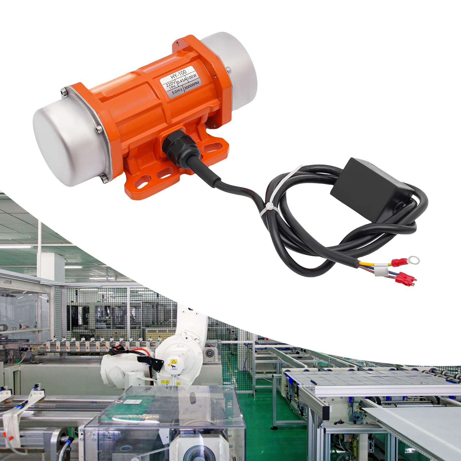 Motore vibrante da 100 W, 220 V, 50 Hz, motore vibrante per calcestruzzo, 3000 giri/min, motore multifunzionale, vibratore asincrono, vibratore elettrico, IP65, impermeabile, per estrazione mineraria,