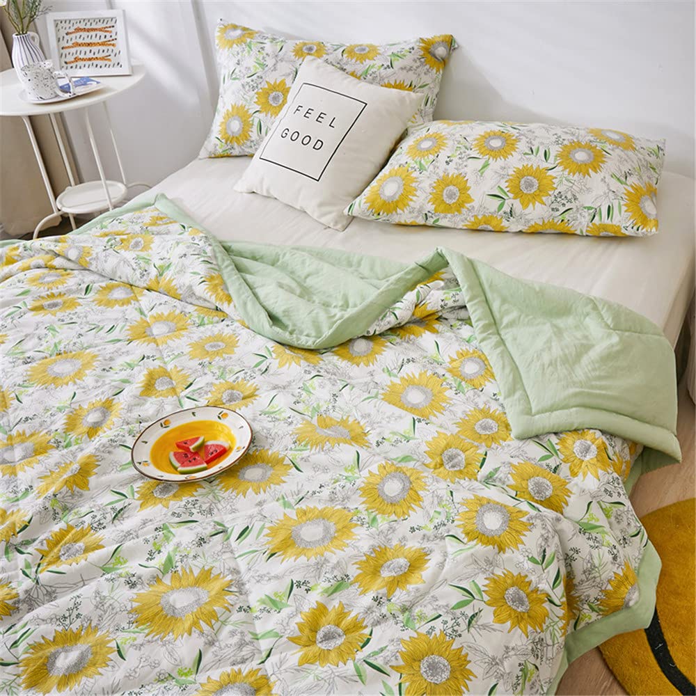 Odot Boutis Couvre Lit Matelassé De Luxe, Mandala Dessus De Lit Microfibre Couverture Climatisation Couette Parure De Lit Èté Canapé L'Air Conditionné Courtepointe (220x240cm,Bleu Marine