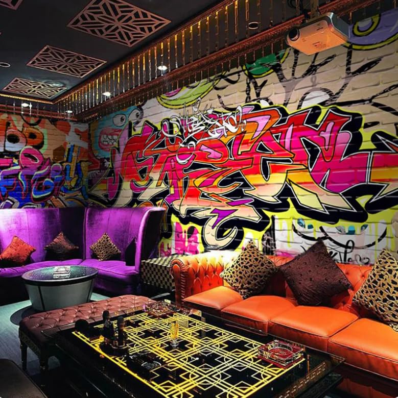 Papier peint mural pour bar KTV grand format XXL graffiti - 3